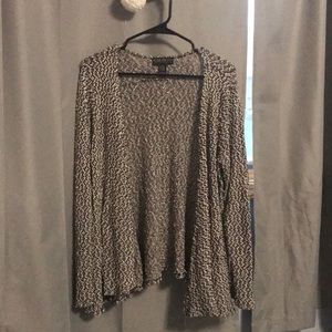 Black and white marled cardigan